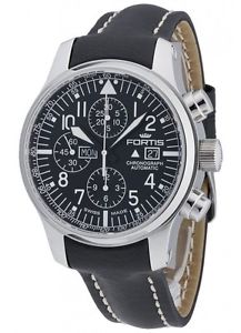 Fortis Men's 701.20.11 L.01 F-43 Flieger Chronograph Automatic Leather Watch