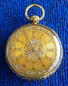 M.I. TOBIAS GOLD CHAIN DRIVEN POCKET WATCH LIVERPOOL RARE