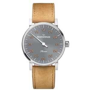 MEISTERSINGER WOMEN'S PHANERO 35MM BROWN LEATHER BAND MECHANICAL WATCH PH307G
