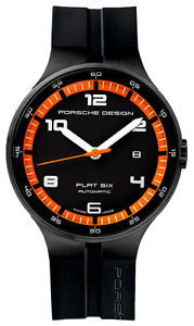 Porsche Design Flat Six Automatic Black PVD Steel Mens Watch 6350.43.44.1254