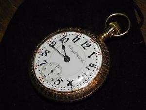 24 Jewel Illinois Lafayette Pocket Watch Rare Dial Excellent Washington Watch