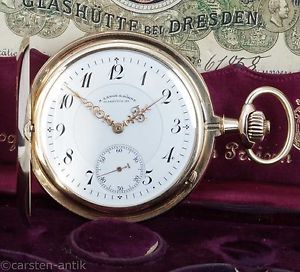 A. Lange & Söhne Glashütte 18k Gold Savonette „1A“ Original Box & Zertifikat