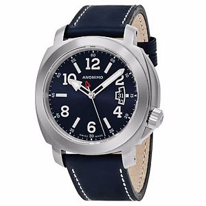Anonimo Men's Sailor Swiss Automatic Blue Leather Strap Watch AM200001005A01
