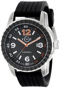 GV2 by Gevril Men's 9303 "Lucky 7" Stainless Steel Automatic Black Band Watch