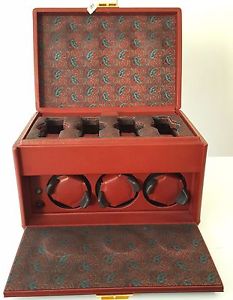 SCATOLA DEL TEMPO CUSTODIA ASTUCCIO IN PELLE CON ROTORE PER OROLOGI NUOVA