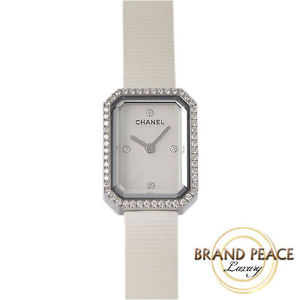 Chanel Premier Bezel Diamond Shell Dial 4P Dial Rubber White Quartz H2433