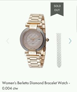 GV2 BY Gevril Women's Berletta Diamond Watch 1502 Authentic $3695