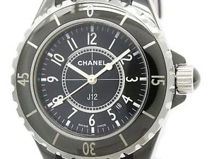 Polished CHANEL J12 Ceramic Rubber Quartz Ladies Watch H0681 (BF110325)
