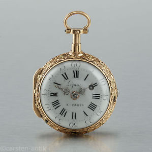 â Lepine Paris 1760 à Quatre couleurs 18k Gold verge escapement ¼ repetition