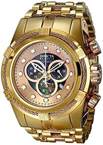 Invicta 12754 Mens Bolt Analog Display Swiss Quartz Gold Watch