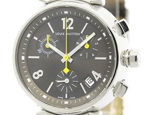Polished LOUIS VUITTON Tambour Chronograph Quartz Ladies Watch Q1321 (BF110384)