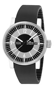 Fortis Men's 623.10.38 SI.01 Spacematic Classic Black Automatic Silicone Watch