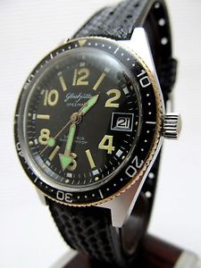 VINTAGE GLASHÜTTE SPEZIMATIC TAUCHERUHR KAL 75 EDELSTAHL UM 1978