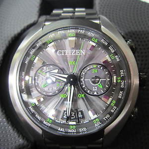 CITIZEN ECO-DRIVE SATELLITE WAVE-AIR MEN'S WATCH TITANIUM SAPPHIRE CC1055-53E