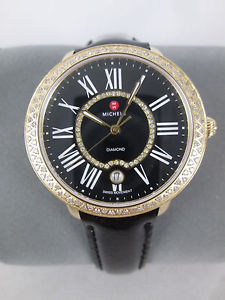 Michele Serein 16 Gold Diamond Watch Black Dial MW21B01B0965 NIB Refurbished