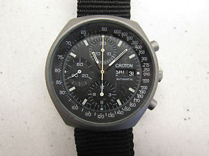 VINTAGE CROTON PVD MILITARY CHRONOGRAPH WATCH Porsche Design, Automatic w Date