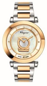 Salvatore Ferragamo Women's FQ4050013 Minutteo Gold Ion-Plated Diamond Watch