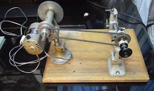 Watchmakers Bergeon 8mm lathe with Nely motor, drawbar & extra tool rest