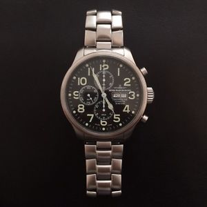 Zeno Watch Basel Oversized Navigator Pilot Chronograph 8557 47MM Stainless Steel