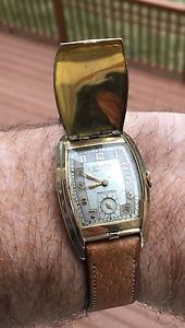 Vintage Gruen Veri-thin Guardsman Flip Top Watch 405 Hunter Rare Runs