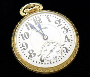 E37 Illinois SANGAMO SPECIAL 17s 23j Antique 14K GF Railroad Grade Pocket Watch