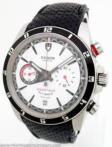 Men's Tudor "Grantour Fly-Back Chronograph" Watch (Ref:20550N) Box & Card. 42mm