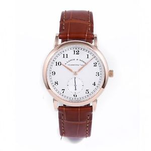 A Lange & Sohne Glashutte 235.032 18K Rose Gold with Brown Leather