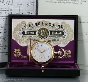 A. Lange & Söhne Glashütte Louis XV 18k Oro Savonette 1900 Box certificado