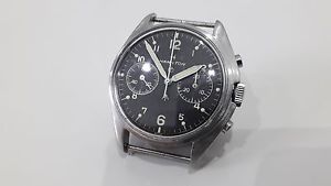 VINTAGE BRITISH MILITARY RAF 1972 ISSUE HAMILTON 6BB CHRONOGRAPH WATCH