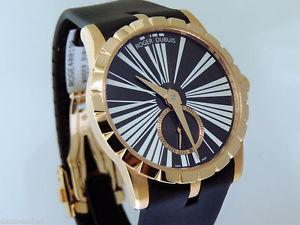 Roger Dubuis Excalibur DBEX0274 18k Rose Gold 36mm Black Dial Ladies Watch