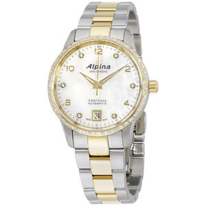 Alpina MOP Dial Two Tone Stainless Steel Ladies Watch AL525APWD3CD3B