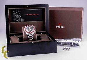Tudor Men's Heritage Black Bay Stainless Steel Automatic Watch 79220R Box Papers