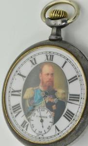 Very Rare antique Imperial Russian military Officer award P.Moser pocket watch