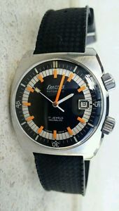 VINTAGE EXACTUS EPSA EXCALIBUR MASTER COMPRESSOR DIVER'S WATCH NOS-