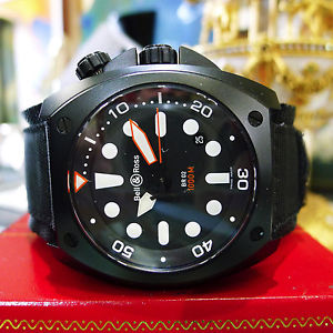 NEW Bell & Ross BR02-20-S Carbon Pro Marine Diver Automatic Black PVD Watch