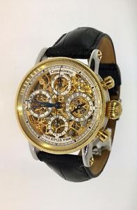 CHRONOSWISS OPUS SKELETON CHRONO 18K YELLOW GOLD & STAINLESS STEEL CH7522S