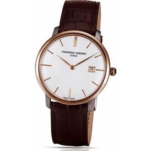 Frederique Constant FC-306V4STZ9 Slim Line Mens Watch Silver Dial