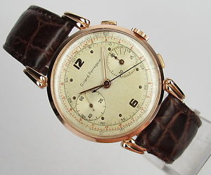 Vintage & Huge GIRARD PERREGAUX chronograph, 18 kts solid gold , made in 50's