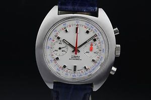 Vintage Sandoz Chronograph New Old Stock Prototype White Dial Superb!