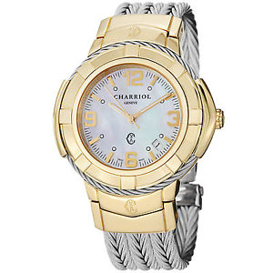 Charriol Women's CE438Y1.650.002 'Celtic' Mother of Pearl Two Tone Steel Watch
