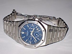 Mens Audemars Piguet Royal Oak Chronograph Automatic Rare Blue Dial