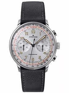Junghans Meister Telemeter Chronograph Matte-Silver Dial Numerals 027/3380 Auto