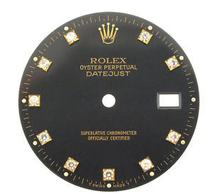 ROEX ORIGINAL MENS DATEJST BLACK DIAMOND DIAL  36mm Quick Set