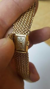 Womans 14K Kings Gold Watch With Hidden Face!