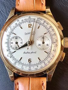 Eberhard Vintage Extra Fort 18K Chronograph (great Size)