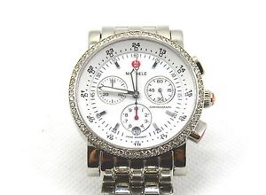 Authentic .80 ctw Diamond Michele Sport Sail Chronograph MW01C00D9001 Wristwatch