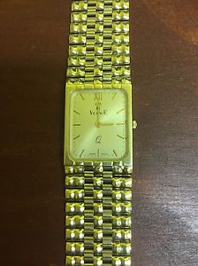 VicencE 14K Gold Watch - Quartz Movement - Watch & Band Weigh 61.2 Grams