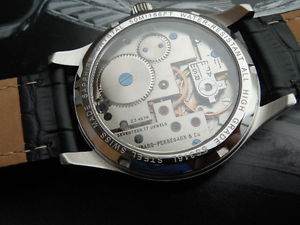 HISTORICAL 1940s GIRARD PERREGAUX MOVEMENT SWISS CASE SAPPHIRE GLASS 44mm CASE