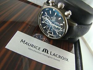 NEW Maurice Lacriox Men's PT6028-ALB21-331 PontosExtreme Black Dial Watch