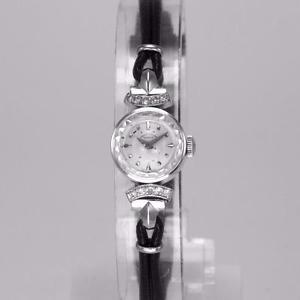 Favre-Leuba Diamond 18ct White Gold 1960s Ladies Vintage Cocktail Watch with Box